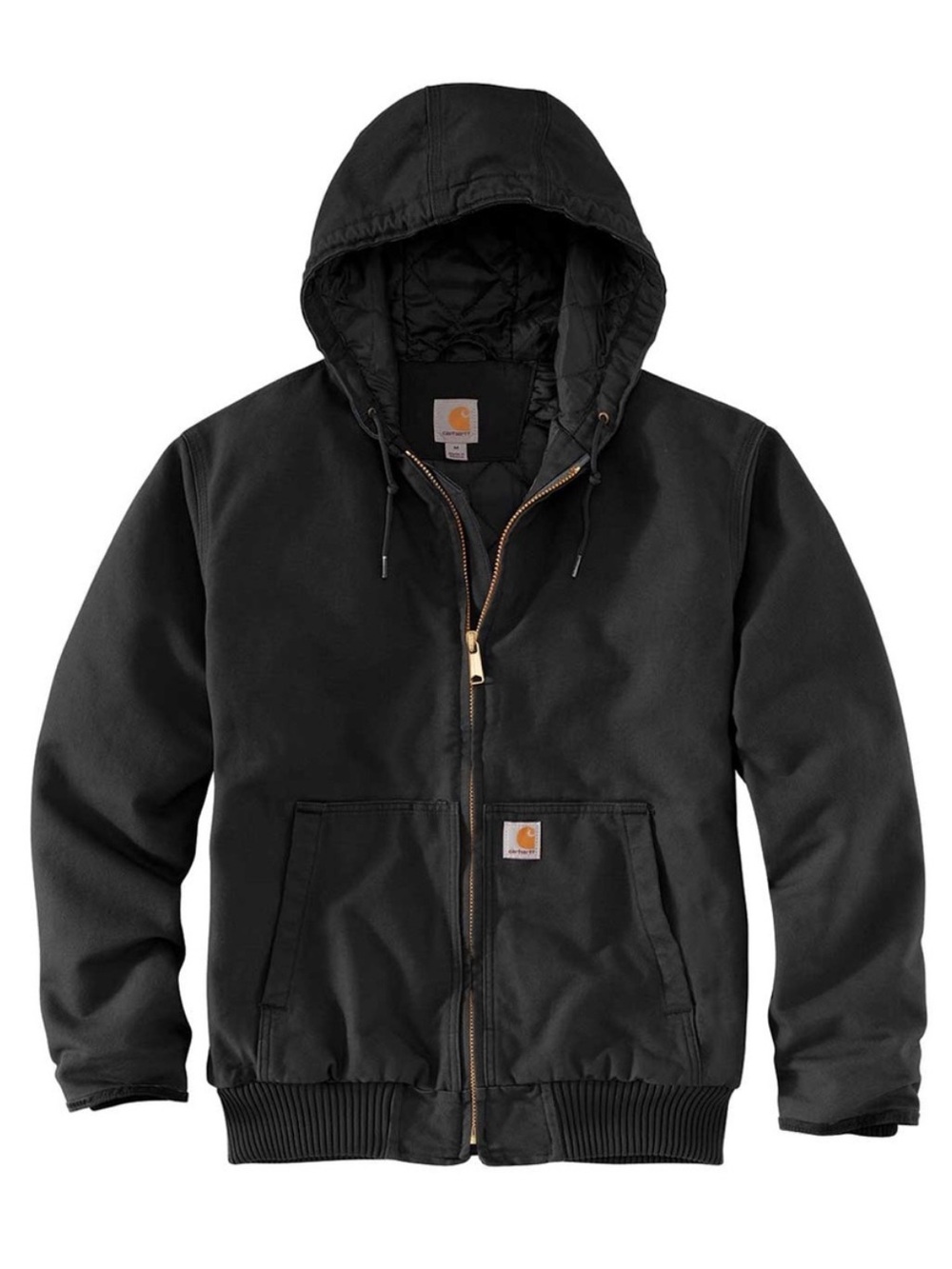 Carhartt Loose Fit Washed Duck Insulated Men’s Jacket Size Small Loose Fit Black
